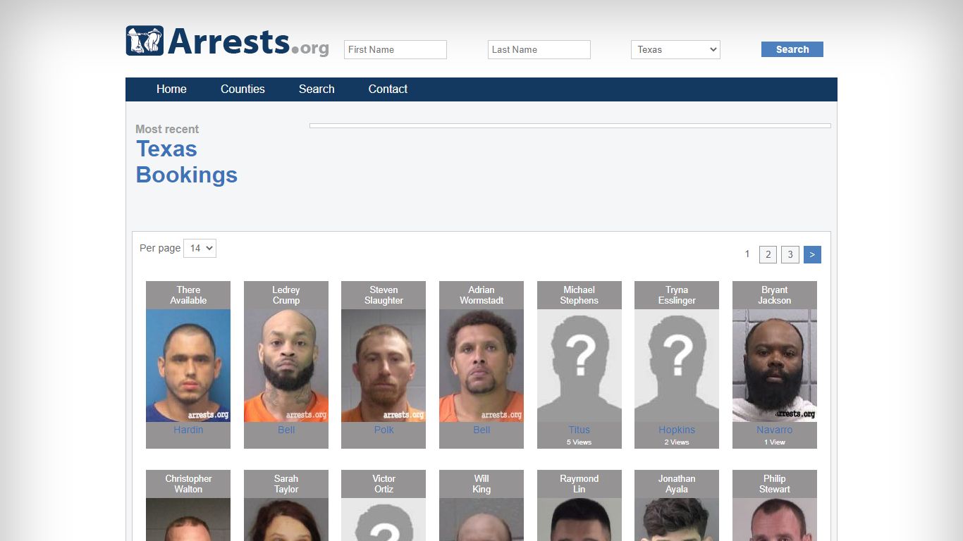 Texas Arrests and Inmate Search